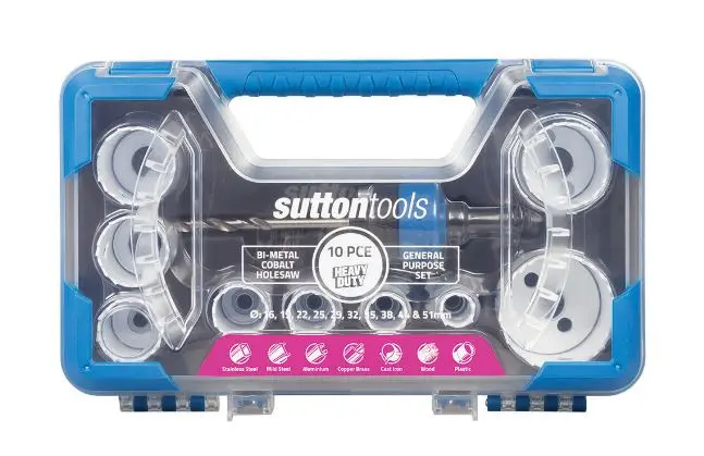 Sutton Bi-Metal Holesaw General Purpose Set 10 Pieces  H125bm5 1