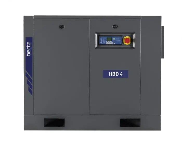 Hertz Kompressoren Hbd 4  - 5Hp Belt Driven Rotary Screw Air Compressor, Base Mount, 19 Cfm @ 125 Psi, 10 Year Warranty Available 1