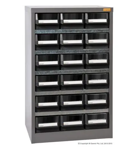 Geiger 18 Drawer Hd Parts Cabinet Hd318 1