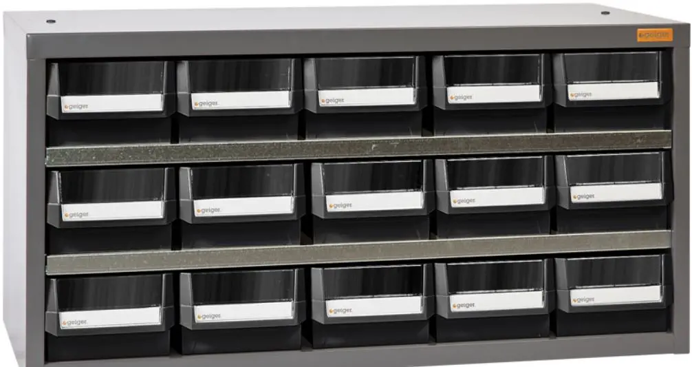 Geiger 15 Drawer Hd Parts Cabinet Hd515 1