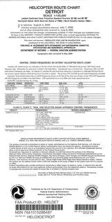Detroit Area - Helicopter Route Chart 1