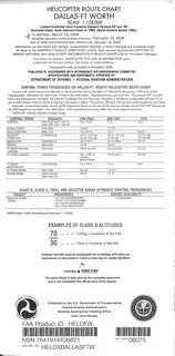 Dallas-Ft .Worth Area - Helicopter Route Chart 1