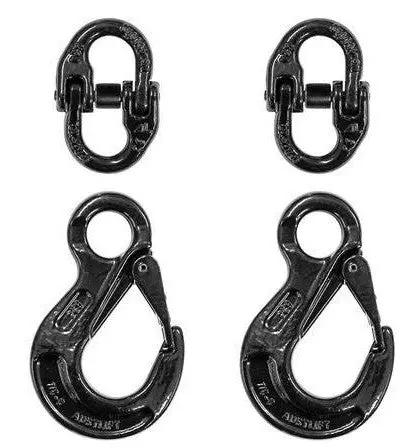 Austlift  G80 Vehicle Chain Safety Hook Set 10Mm Black 103510B 1