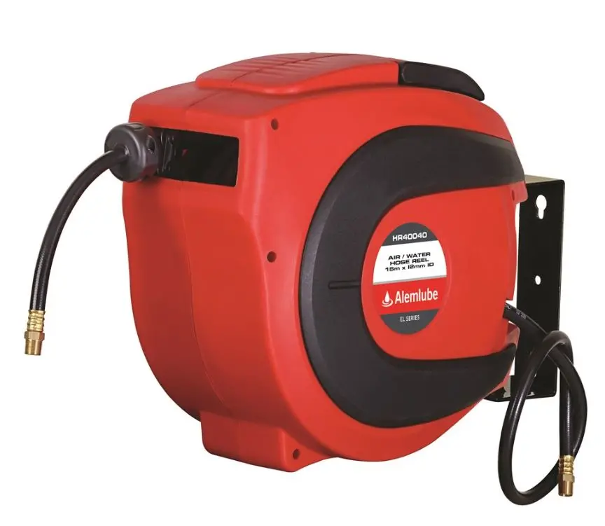 Alemlube El Series Air Hose Reel 1/2" X 15M Hr40040 1