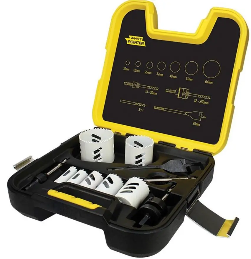 Alpha Electricians 11 Piece: White Pointer Holesaw Kit Hskelw11 1