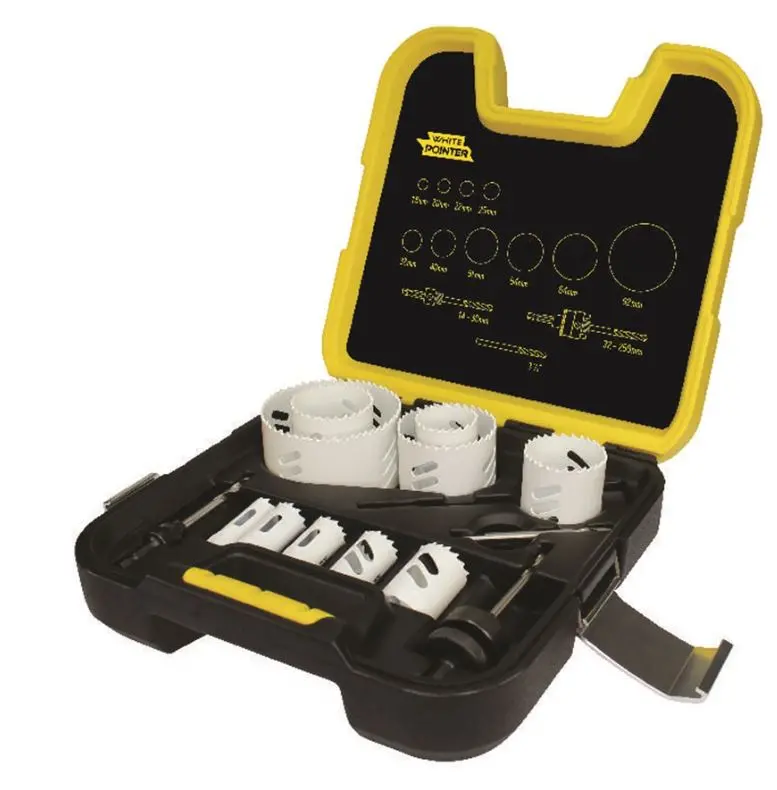 Alpha Tradies 13 Piece White Pointer Holesaw Kit Hsktrw13 1