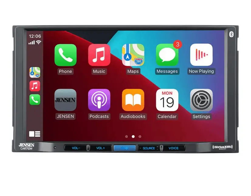 Jensen Car710w Double-Din Receiver W/ Apple Carplay / Android Auto 1