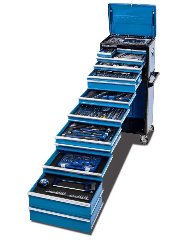 Kincrome Evolution Tool Workshop 466 Piece 14 Drawer 1/4, 3/8 & 1/2" Drive K1228 1