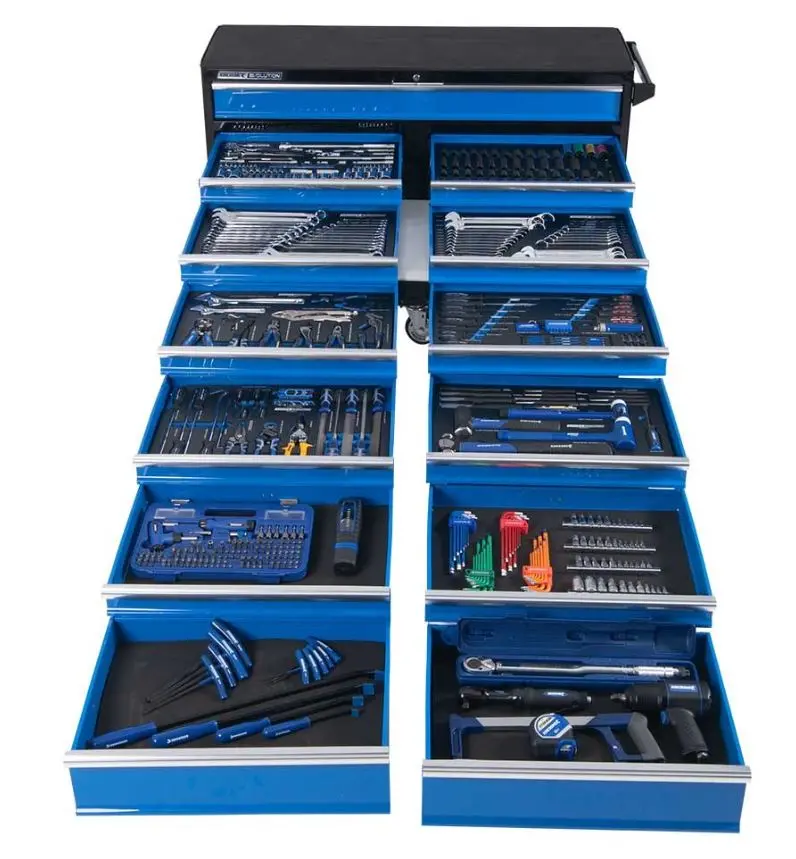 Kincrome Evolution Tool Trolley 557 Piece 13 Drawer Extra Wide 1/4, 3/8 & 1/2" Drive K1232 1