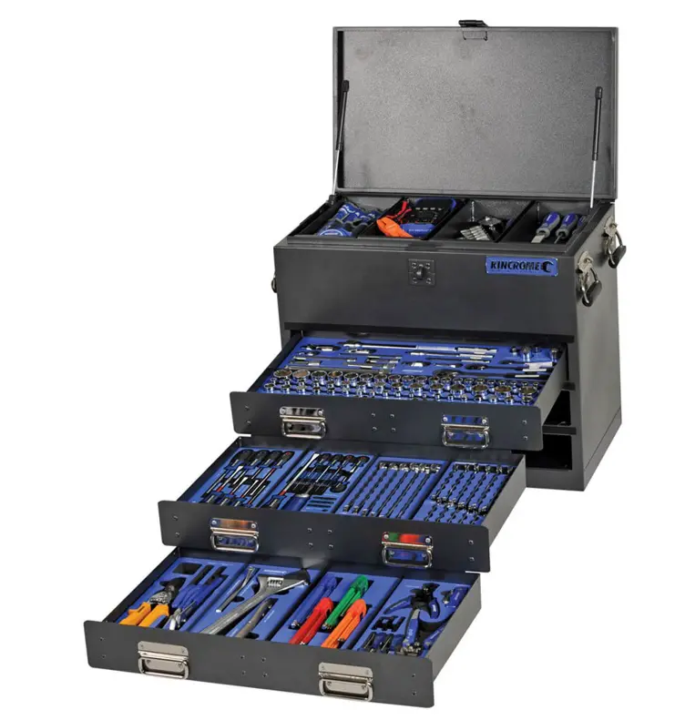 Kincrome Truck Box Tool Kit 280 Piece 3 Drawer 28" Grey K1255 1