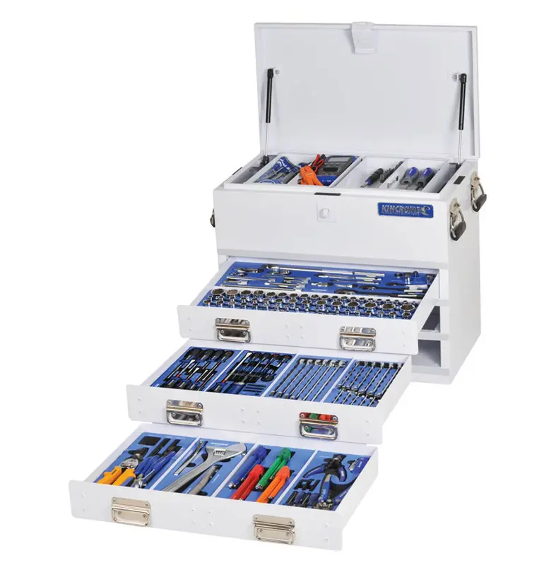Kincrome Truck Box Tool Kit 280 Piece 3 Drawer 28" K1255w White 1