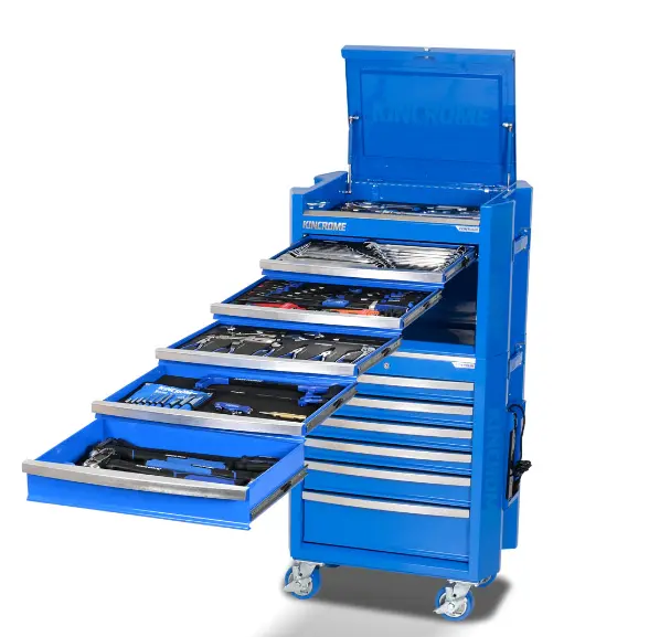 Kincrome Contour Workshop Tool Kit 278 Piece 11 Drawer 29" Blue K1950 1