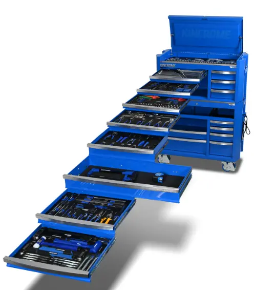 Kincrome Contour Workshop Tool Kit 545 Piece 17 Drawer 42" Blue K1958 1