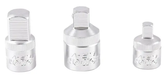 Kincrome Lok-On Adaptor Set 3 Piece 1/4, 3/8 & 1/2" Drive K27098 1