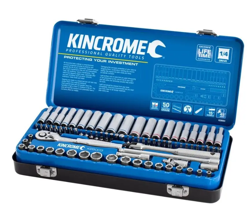 Kincrome Socket Set 82 Piece 1/4" Drive - Metric & Imperial K28003 1