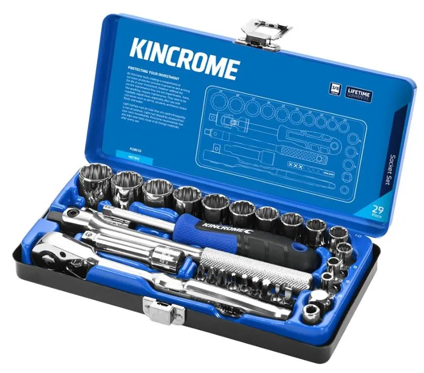 Kincrome Socket Set 29 Piece 3/8" Drive Metric K28010 1