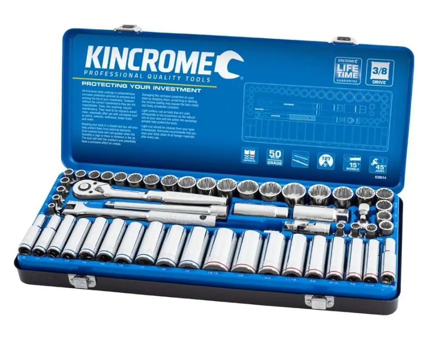 Kincrome Socket Set 57 Piece 3/8" Drive - Metric & Imperial K28014 1