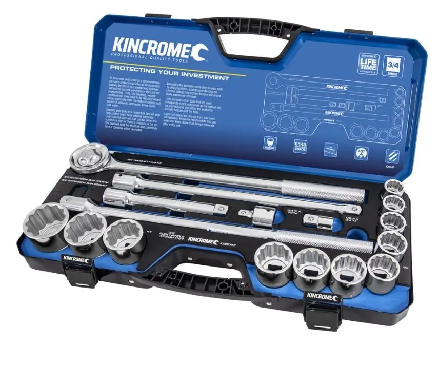 Kincrome Socket Set 17 Piece 3/4" Drive Metric K28047 1