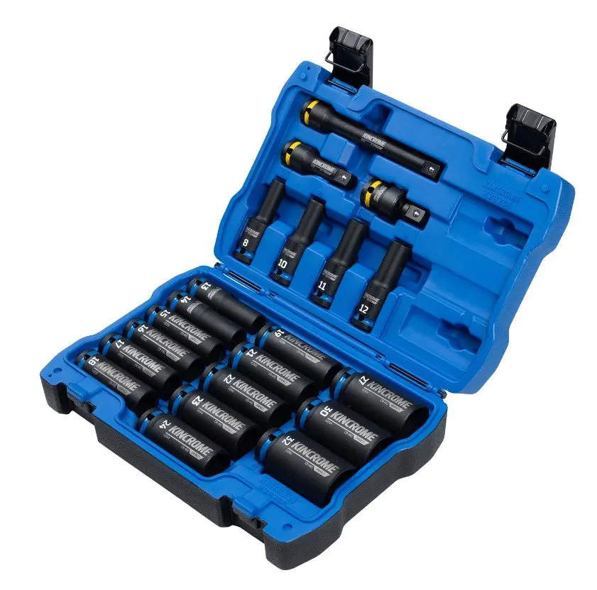 Kincrome Deep Impact Socket Set 21 Piece 1/2" Drive  Metric K28208 1
