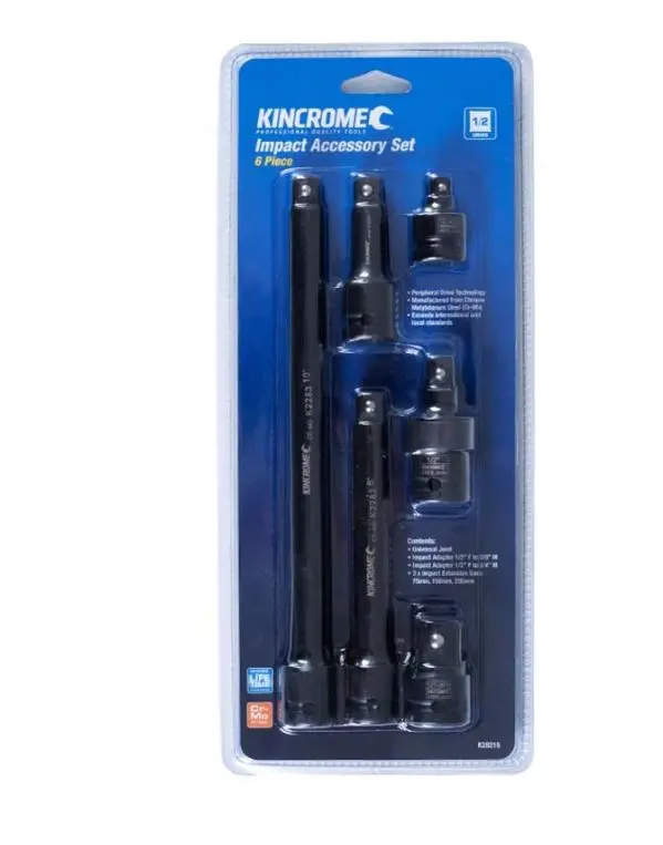 Kincrome Impact Accessory Set 1/2" Drive - 6 Piece K28215 1