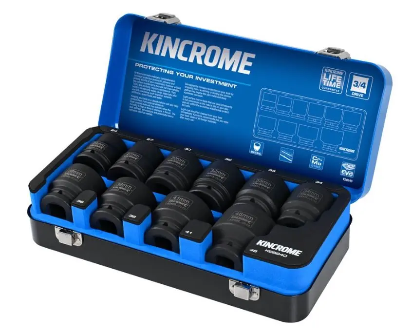 Kincrome Impact 3/4" Drive Socket Set Metric 10 Piece K28240 1