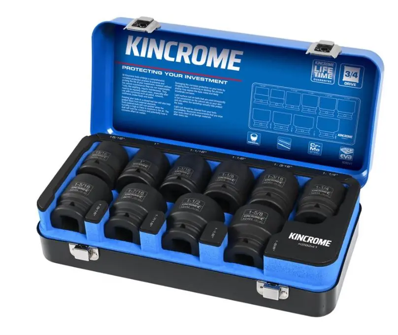 Kincrome Impact 3/4" Drive Socket Set Imperial 10 Piece K28241 1