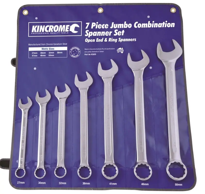 Kincrome Jumbo Combination Spanner Set 7 Piece Metric K3035 1