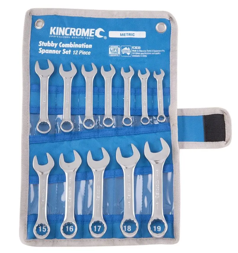 Kincrome Stubby Combination Spanner Set 12 Piece  Metric K3039 1