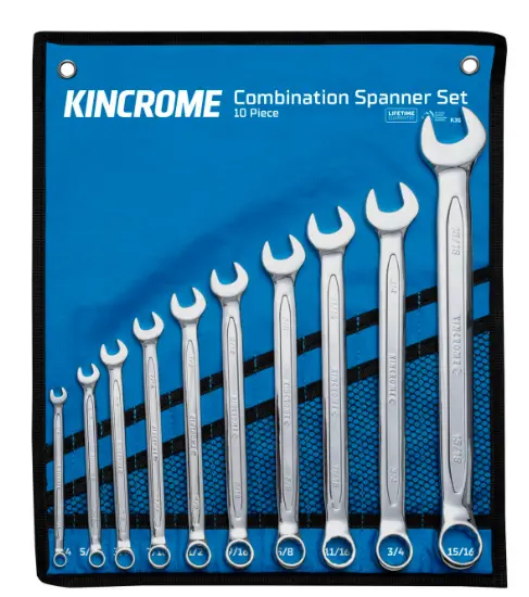 Kincrome Combination Spanner Set 10 Piece  Imperial K3046 1
