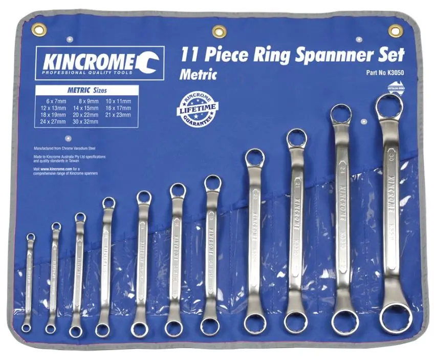 Kincrome Ring Spanner Set 11 Piece  Metric K3050 1