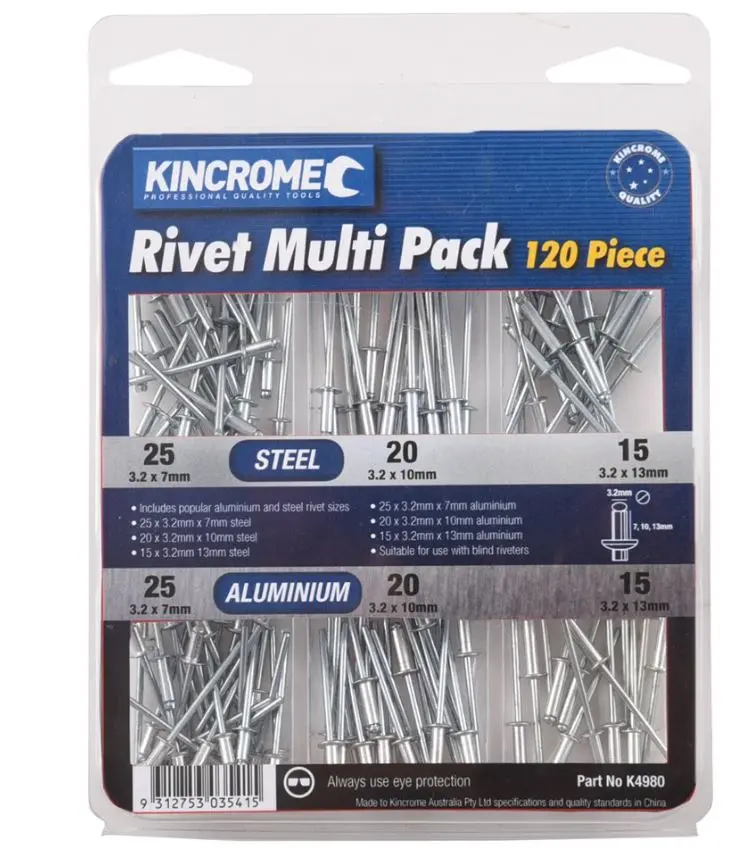 Kincrome Rivet Multi Pack 120 Piece K4980 1