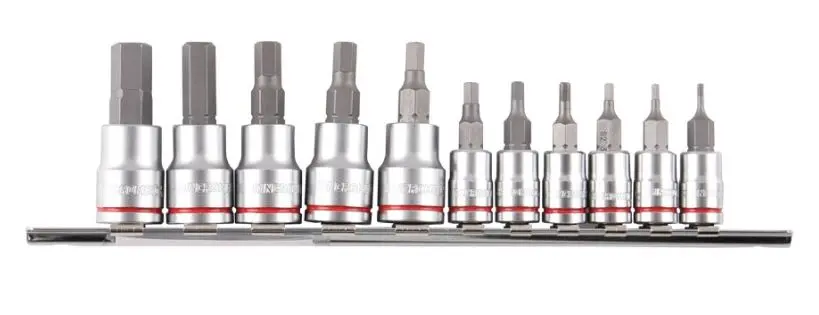 Kincrome Hex Socket Set Short Series 11 Piece 1/4 & 3/8 Drive  Imperial K5024 1