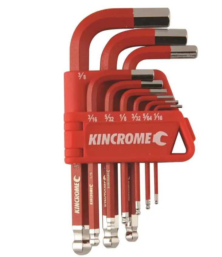 Kincrome Ball Point Hex Key & Wrench Set Short Series 9 Piece K5142 1