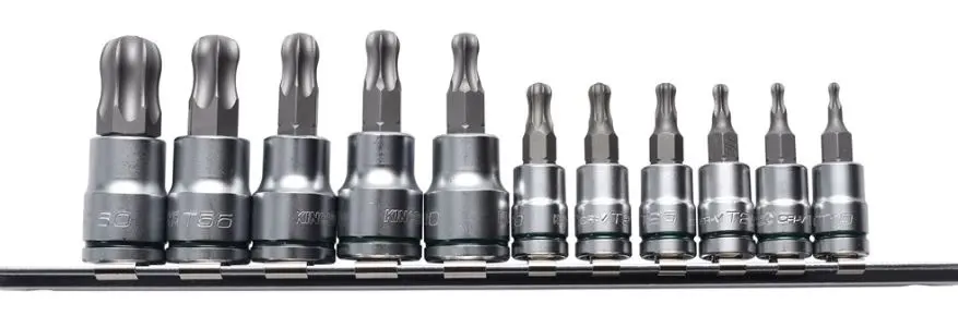Kincrome Ball-End Torx Socket Set Short Series 11 Piece 1/4 & 3/8 Drive K5425 1
