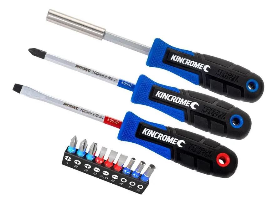 Kincrome Torquemaster Screwdriver & Bit Set  12 Piece K5516 1