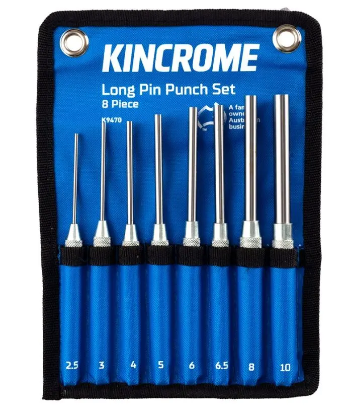 Kincrome Long Pin Punch Set 8 Piece K9470 1