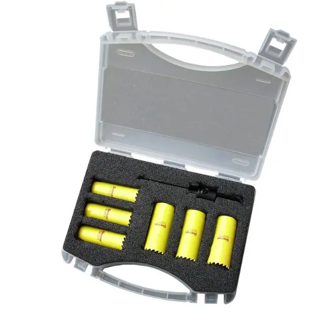Starrett Bi-Metal Fast Cut 6 Piece Electrician’S Set 20Mm & 25Mm Holesaw Kit Kfc06011 1