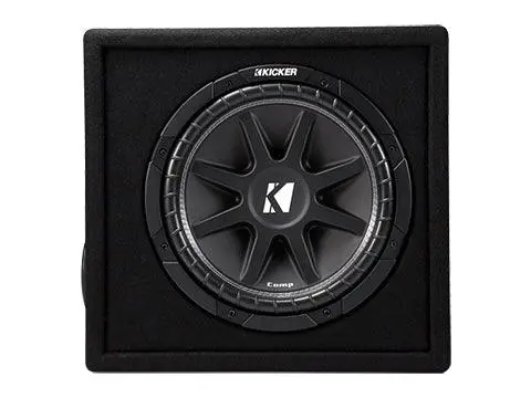 Kicker 43Vc124 300 Watt 4-Ohm Single 12" Loaded Subwoofer+Enclosure/Box Comp Vc 1