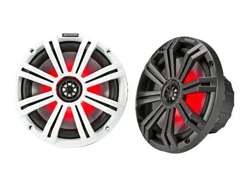 Kicker 45Km84l 8" 300W Seven-Color-Led Marine/Powersports Speakers Km Km84 1