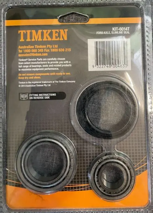 Timken Standard Trailer Wheel Bearing Kit  Ford Hub Slim Line Kit6014t 1