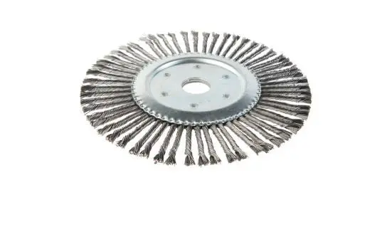 Union Industrial Pipeline Wheel Brush Twist Knot 125 Dia Cripped Wire Steel Kiv-50 4943742 1