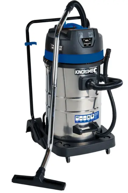 Kincrome Wet & Dry Workshop Vacuum 80L 240V / Twin 1000W Kp705 1