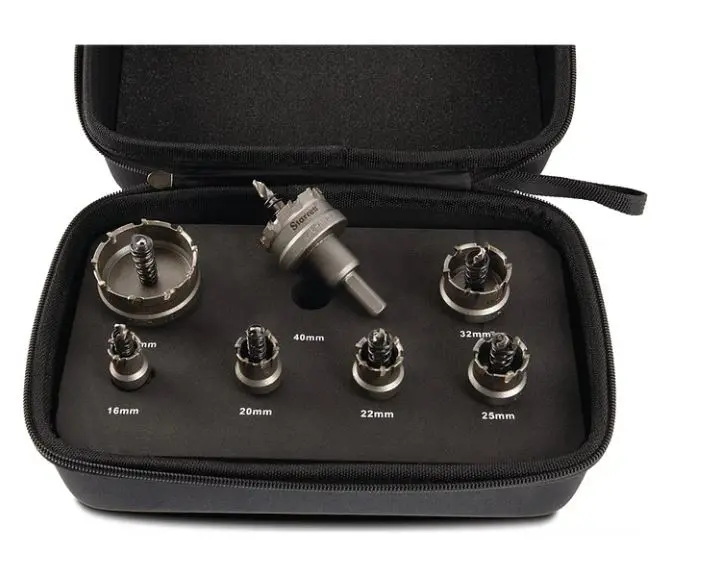 Starrett 7 Piece Tct Stainless Steel Hole Saw Set Ksm07001 1