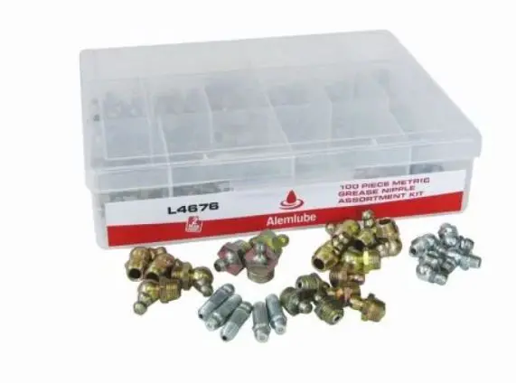 Alemlube Metric Grease Assorted Nipple Kit 100 Piece L4676 1