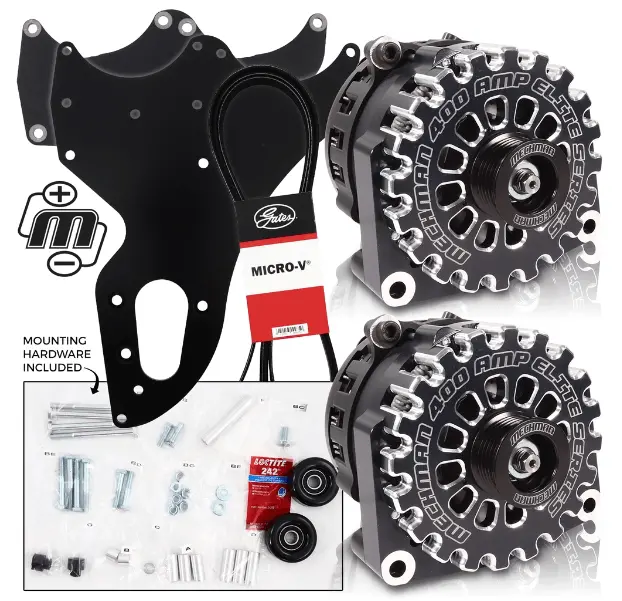 Mechman Dual Alternator Kit For 99-04 Gm Trucks- 4.8L/5.3L/6.0L 1
