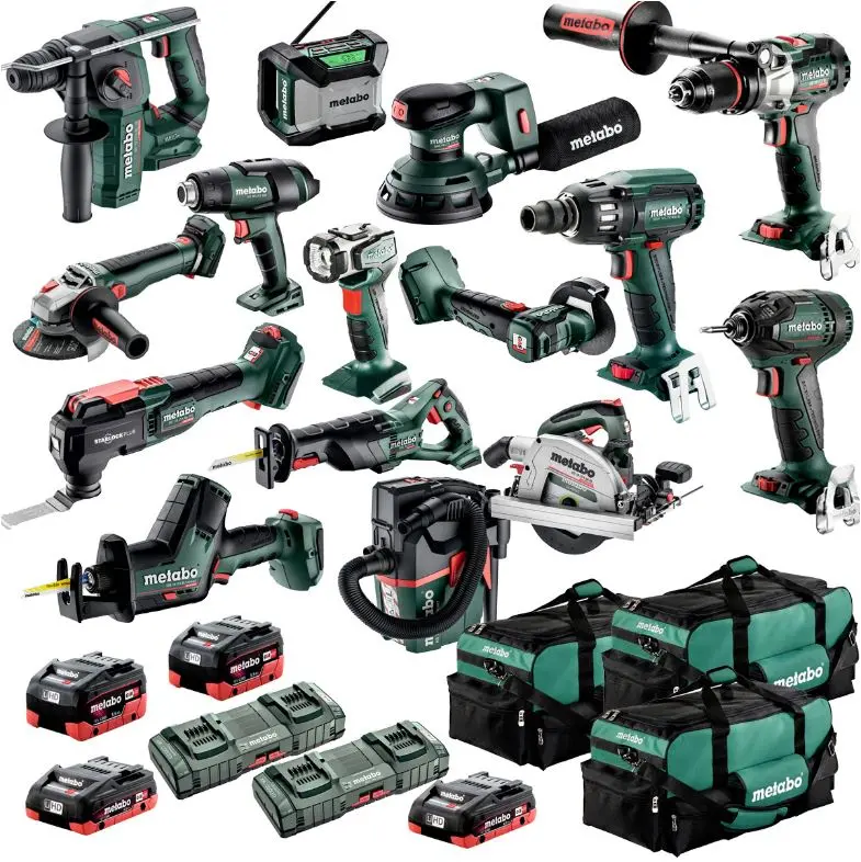 Metabo 18V 15 Piece Brushless Combo Mega Kit Met18mx15lb4hd455gu 1