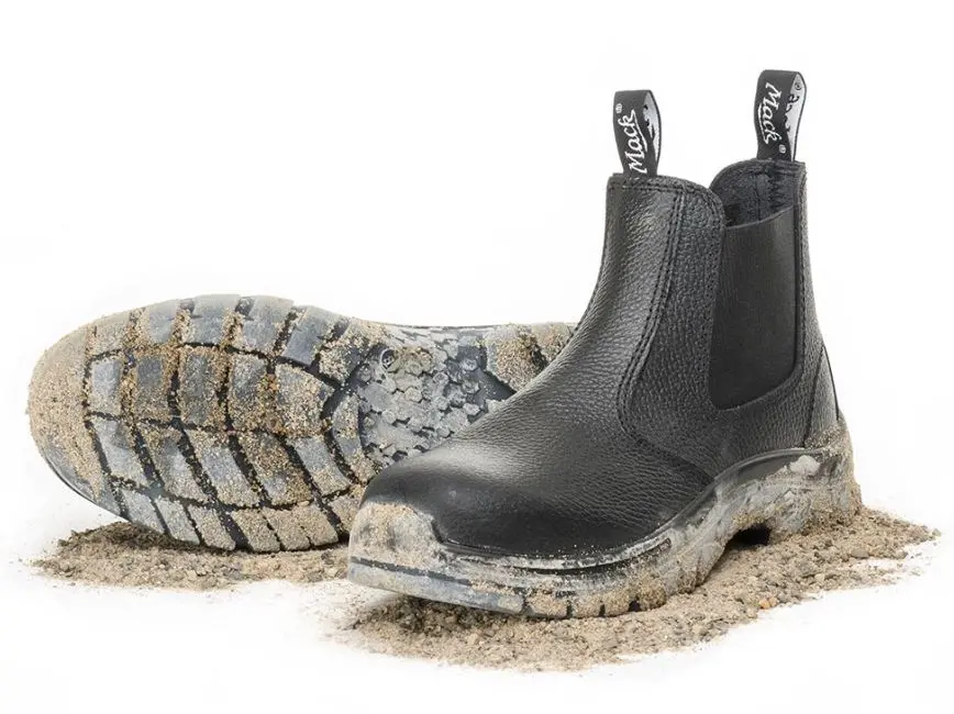 Mack Tradie Slip-On Safety Boots Unisex Black Mk0tradiebbf 1