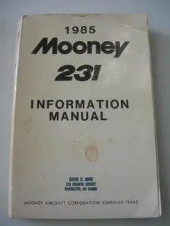 Manual, Mooney - 231 - 1985 - Pilot's Operating Handbook 1