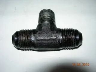 Tee, Pipe On Side/Flare/Flare - 3/8" Npt - 1/2" Tube - Steel 1