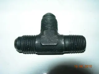 Tee, Pipe On Run/Flare/Flare - 1/4" Npt - 3/8" Tube Od - Steel 1